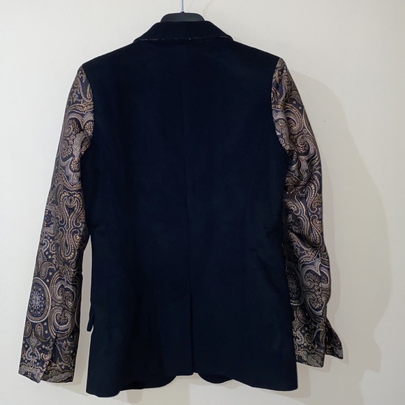 LAVEER Blazer women jackets Size 4 color blk & gold . 90% Wool 10% Nylon - Picture 14 of 17